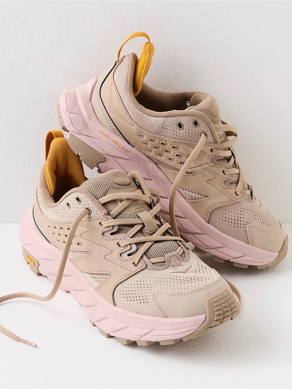 Hoka Anacapa Breeze One Neutral Beige & Pink Women's Trail Sneaker 7.5